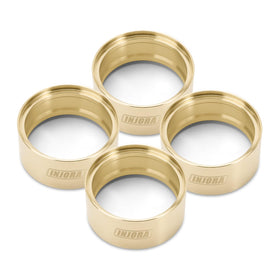INJORA brass inner beadlock weight close-up showing 147g boost for 2.2-inch wheels