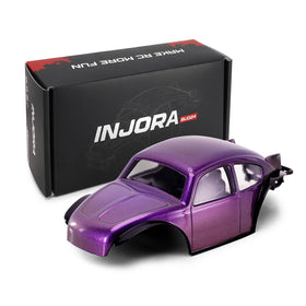 INJORA Bug24 body with roll cage, front view showing rugged desert buggy styling.