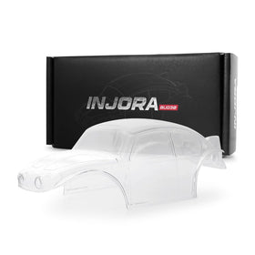 INJORA Bug30 body shell clear for SCX30, ready for DIY painting.