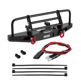 INJORA CNC aluminum bumper offers sturdy construction for rugged RC crawling.