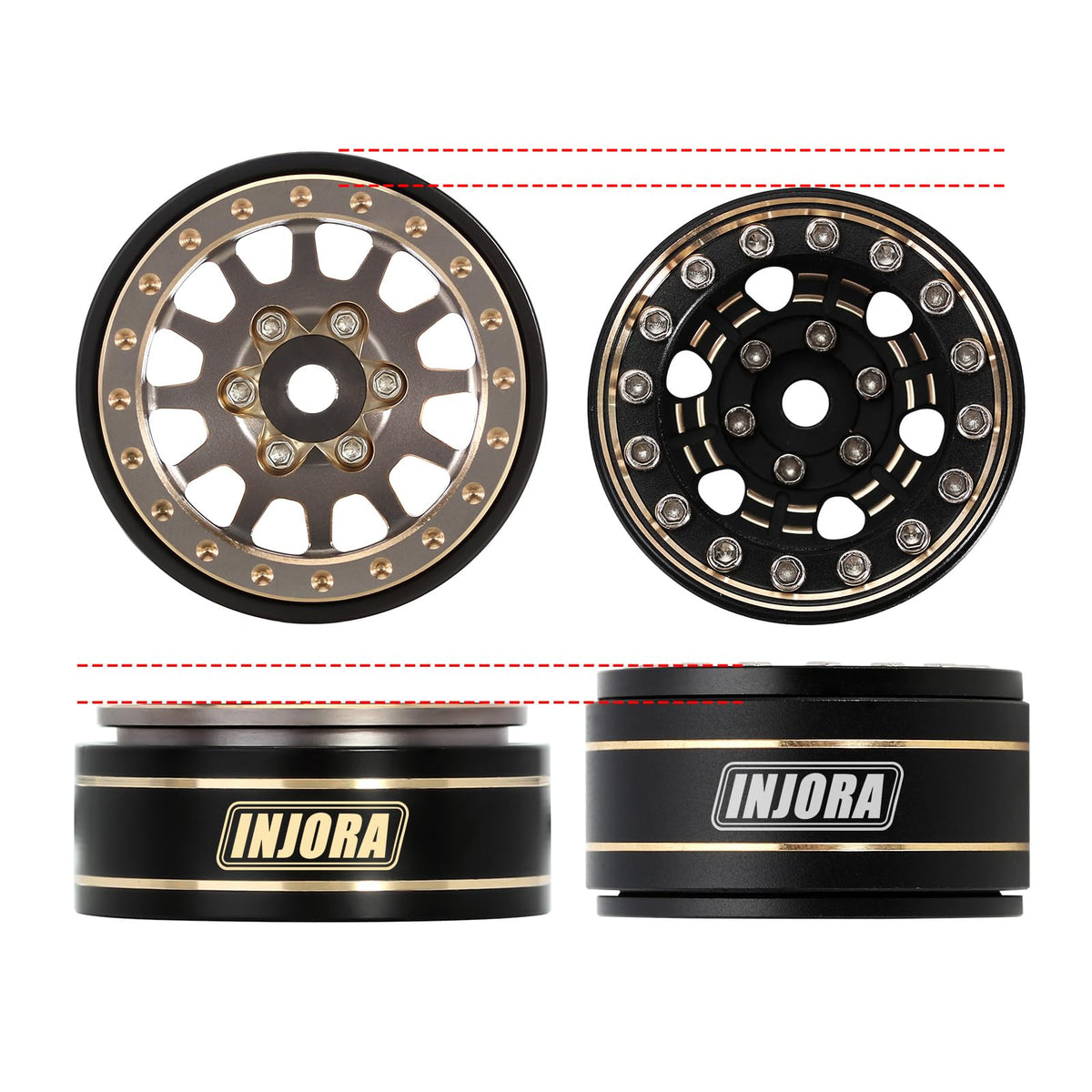 INJORA 1.0-inch tire-compatible wheels enable easy upgrades