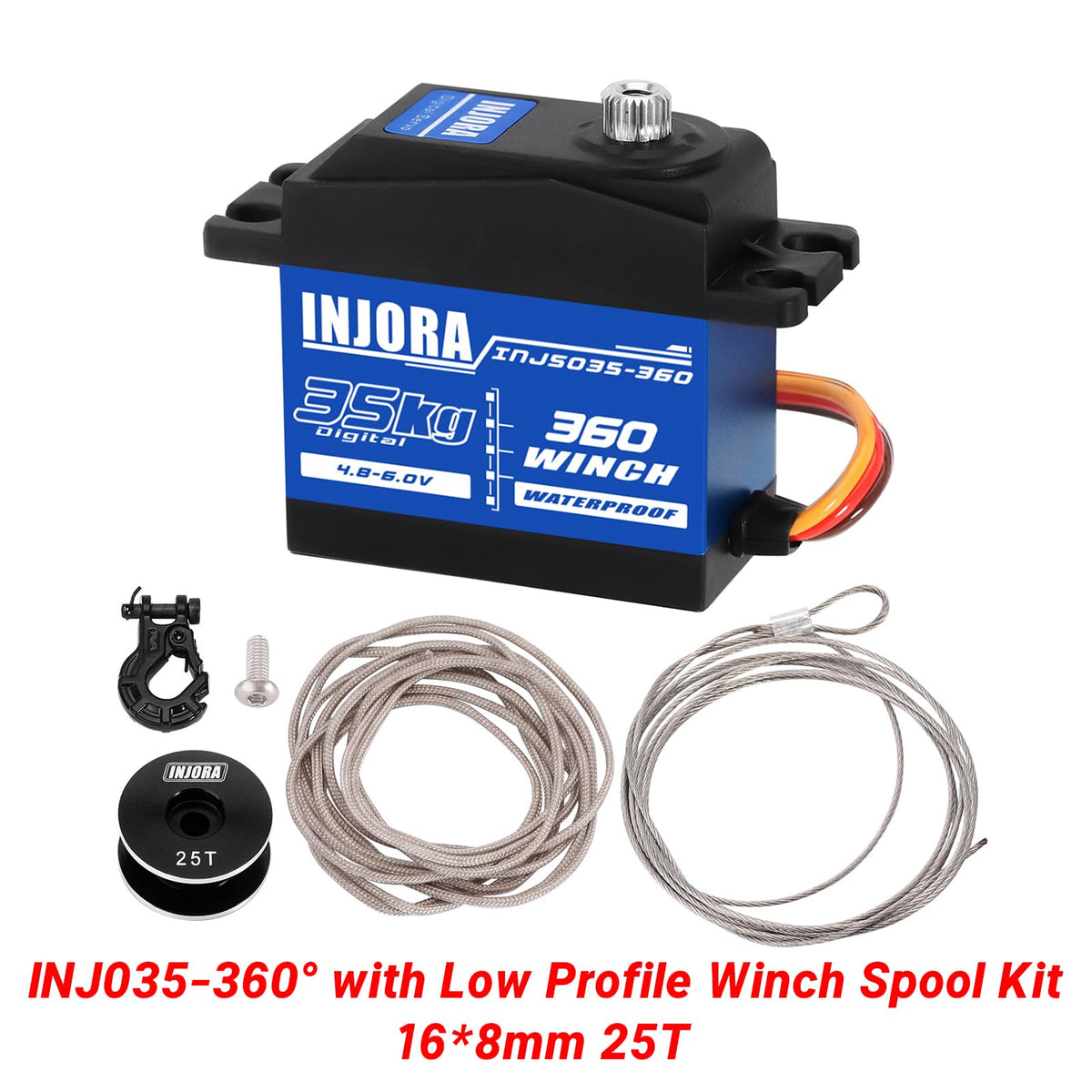 INJORA core motor powering 4.8–6.0V platforms with reliable performance