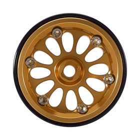 Gold finish adds premium aesthetics to 1/30-scale crawlers.