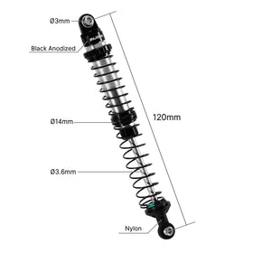 INJORA DRX 120mm dual-rate shocks assembly delivers easy setup and reliable performance.