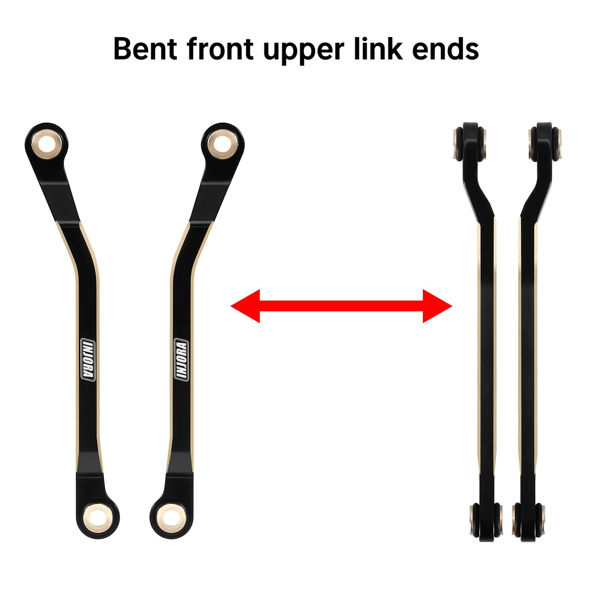 INJORA etched logo brass link enables easy identification on TRX4M.