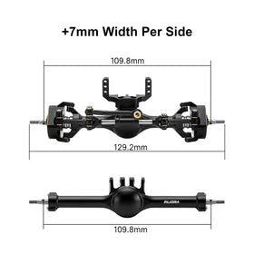 INJORA extended width 7mm widens stance for stability and confident handling