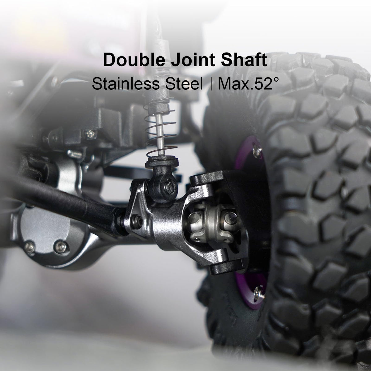 INJORA 8mm wider per side axles boost stability while preserving scale accuracy.