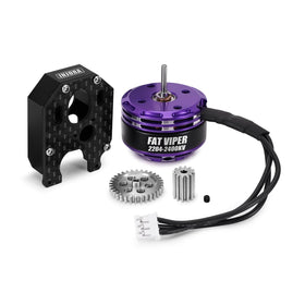 INJORA Fat Viper 2204-2400KV motor mount enables easy brushless fit.