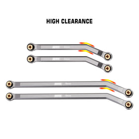 INJORA front 4 links aluminum RC crawler reduces rubbing near driveshaft for smoother crawling
