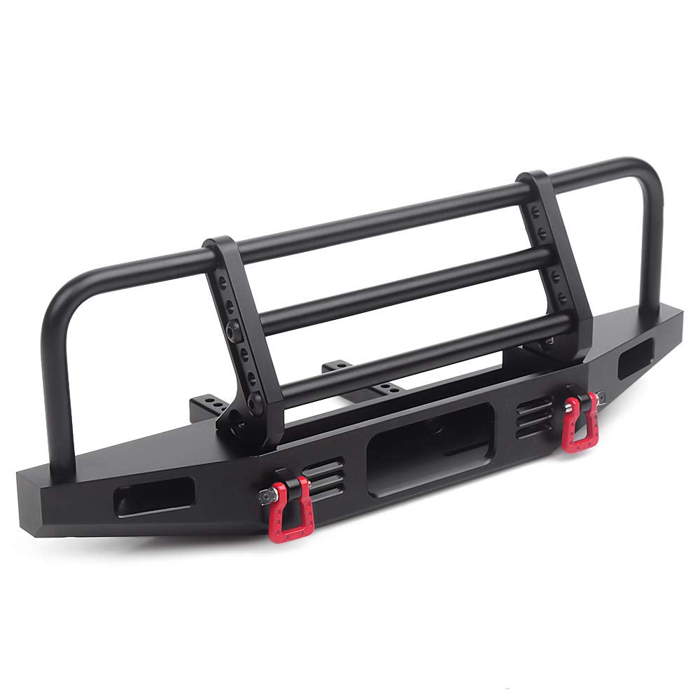 INJORA front bumper with LED light for TRX4, improving protection and style.