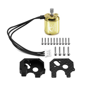 INJORA Gold Viper 1721 motor side view highlighting compact profile for tight chassis