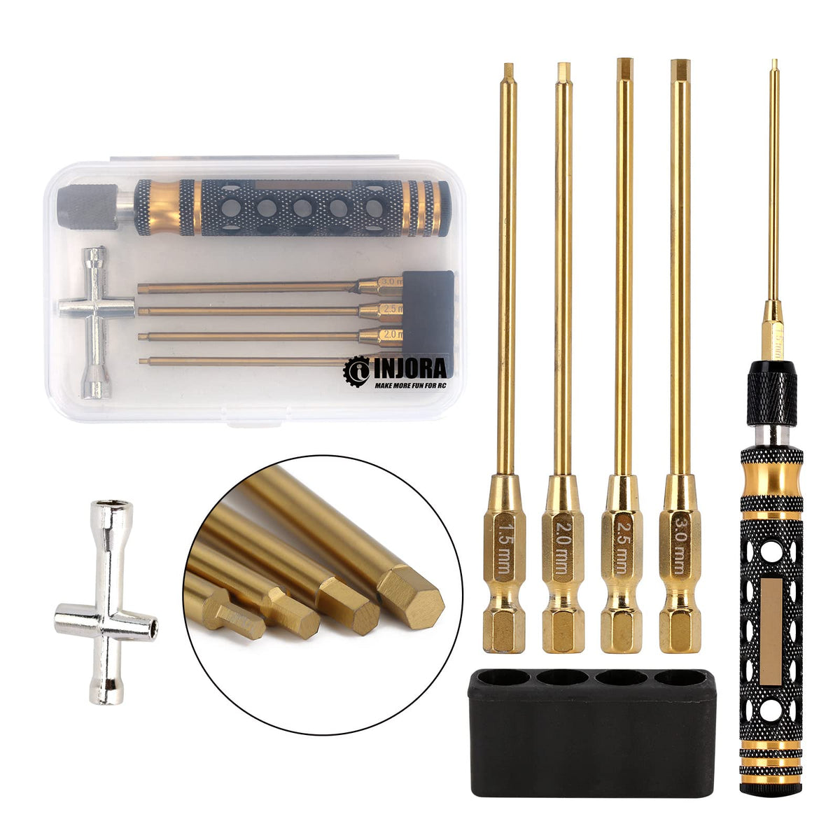 INJORA hex screwdriver full kit for organized RC maintenance.