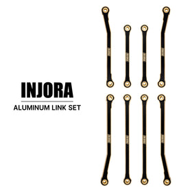 INJORA high-clearance chassis link angle view highlights precise machining