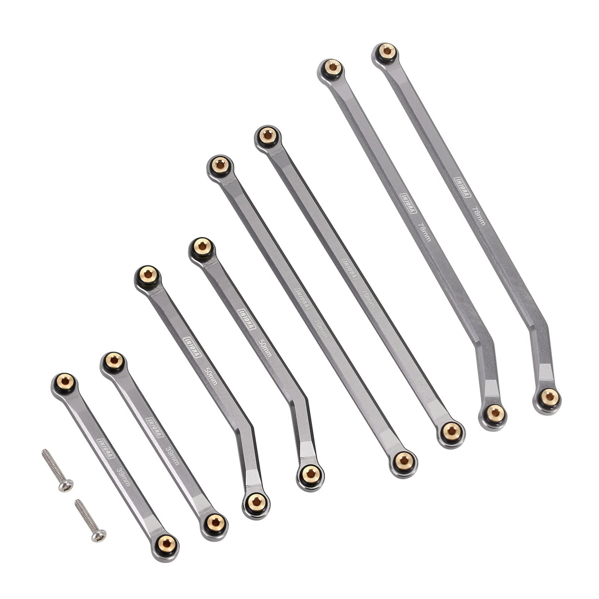 INJORA high clearance front 4 links on SCX24 Gladiator improve ground clearance for steep climbs
