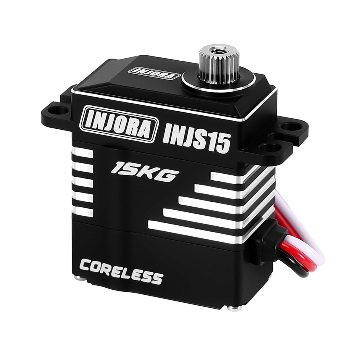 INJORA INJS15 coreless servo with aluminum case boosts rigidity for crawlers