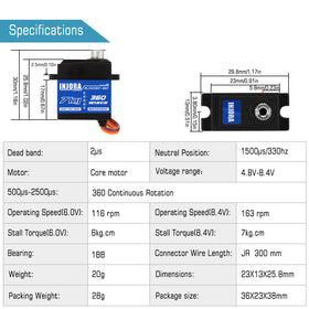 INJORA 7KG torque winch offers strong recovery power for obstacles.