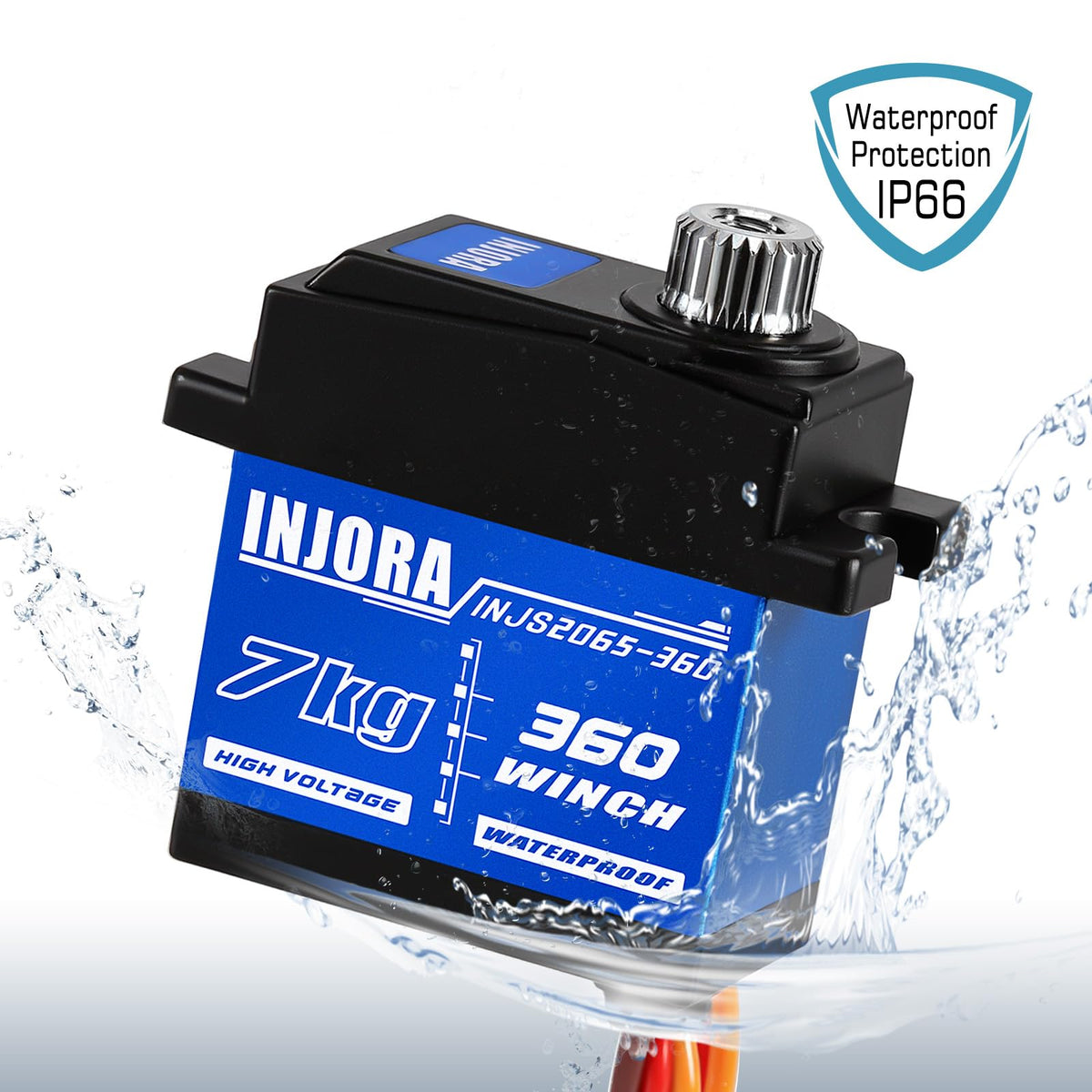 INJORA CNC aluminum construction provides durable support on rough trails.