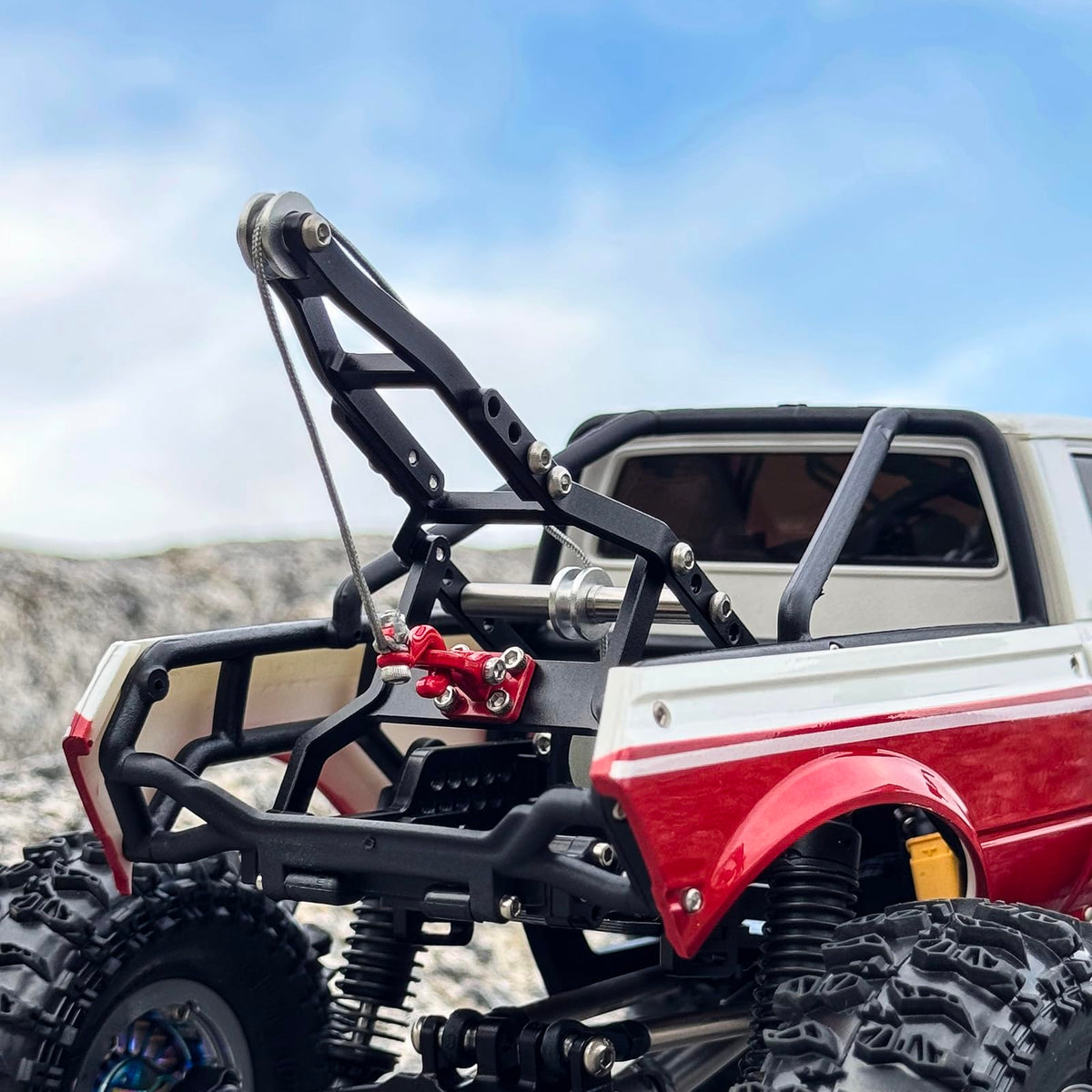 INJORA crane kit for TRX4M with compatible bodies.