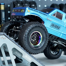 Installation guide visual for INJORA ModuWheel on RC crawler