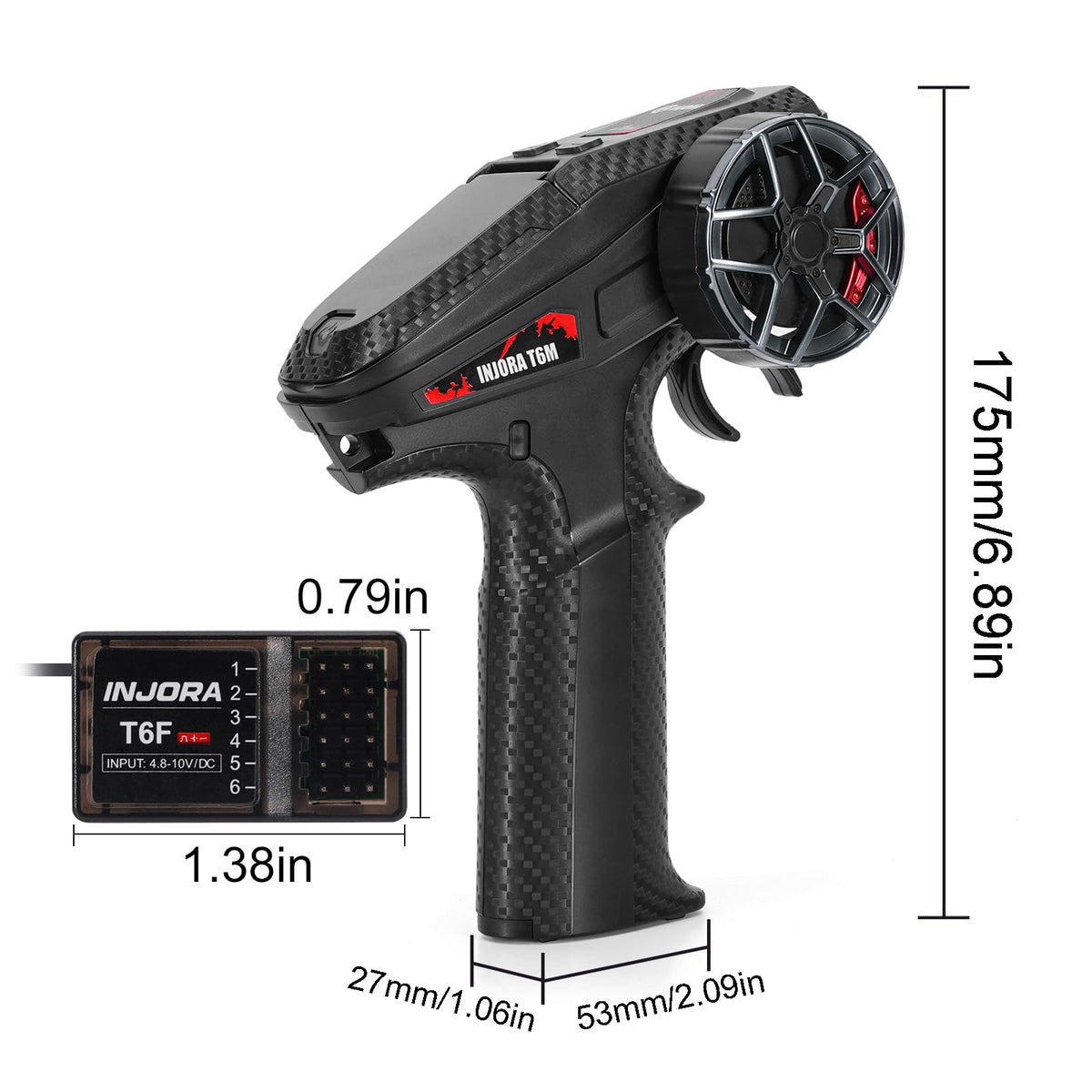 INJORA INT-T6M package includes transmitter, receiver, and manual.