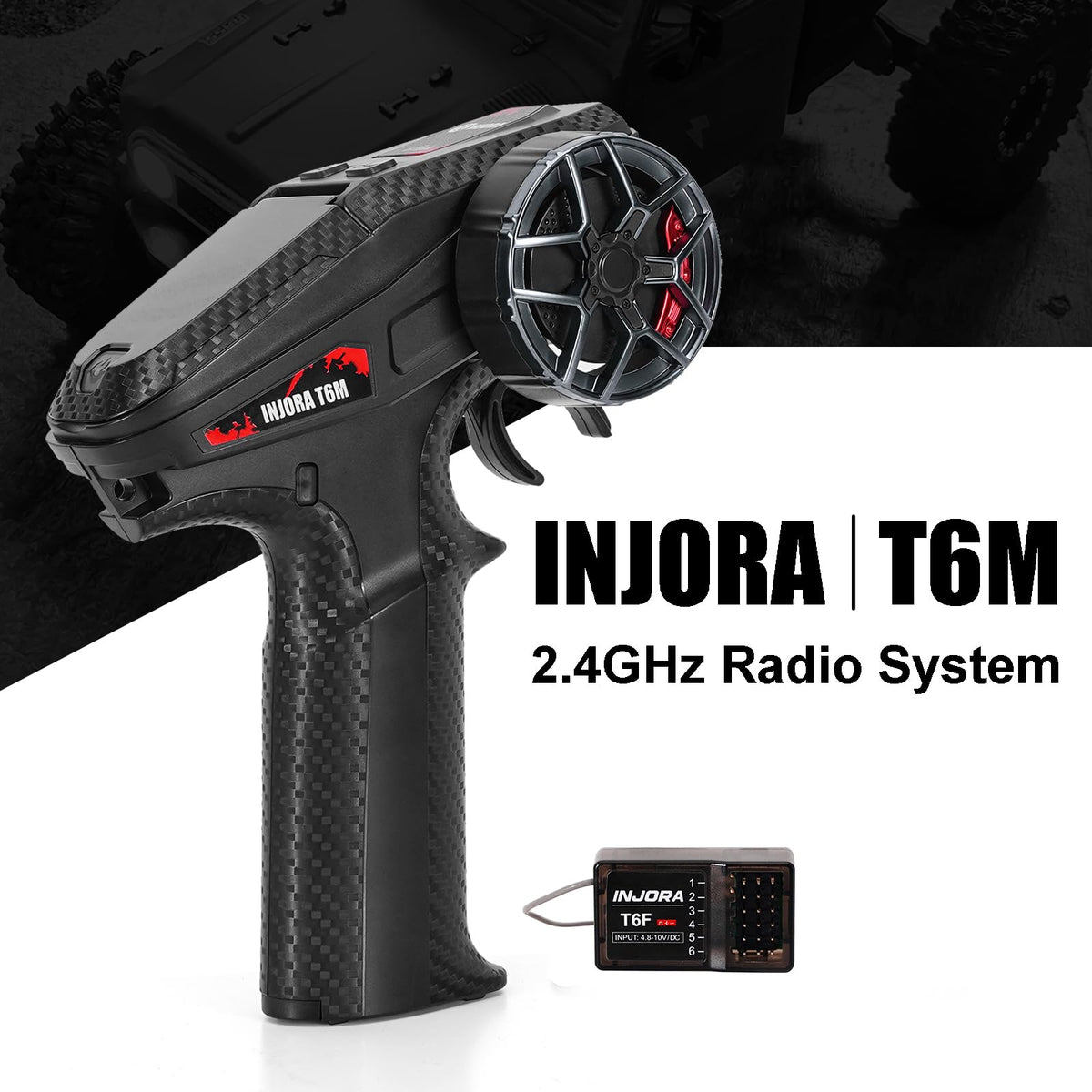 INJORA INT-T6M receiver compact 2.4GHz module for reliable link.