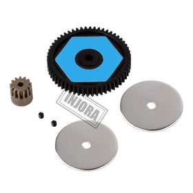 INJORA internal gear set detail highlights quality machining for smooth engagement.