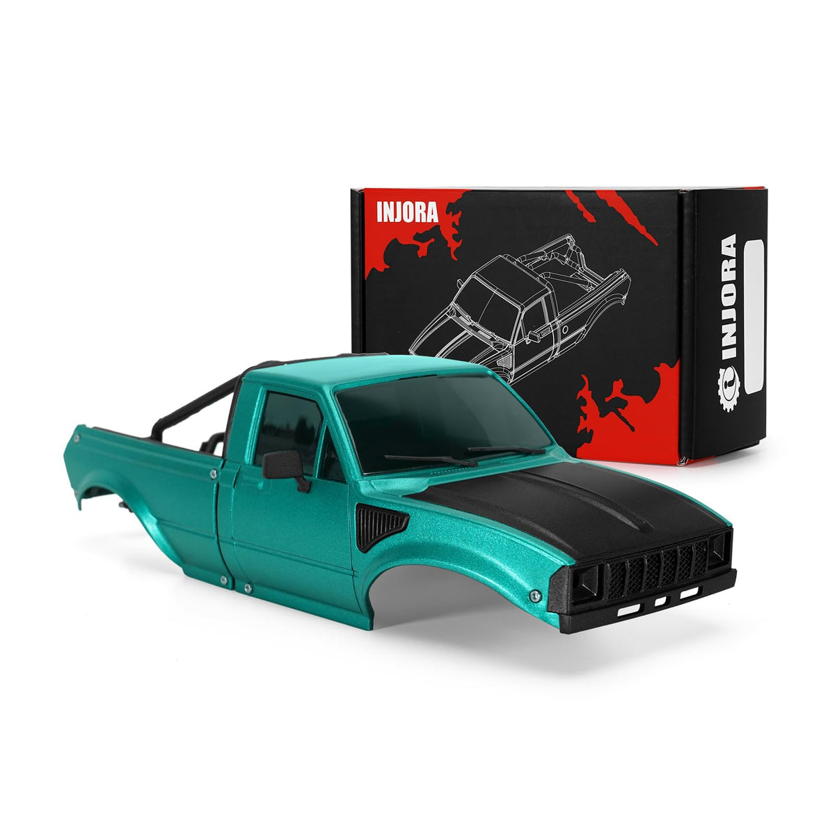 INJORA IR60-24 pickup hard body shell with realistic scale look for RC crawler