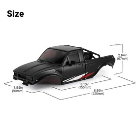 INJORA IR60 shell front clipless mounting; enables quick access to chassis and battery
