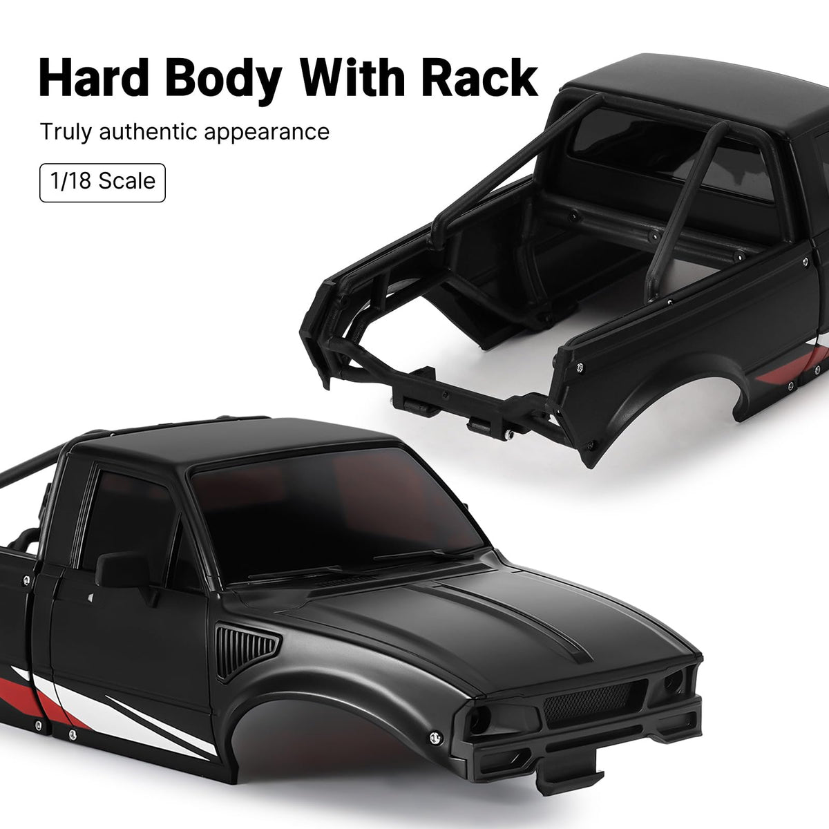 INJORA IR60 pickup shell front grille style B; enhances authentic look for TRX4M Defender Bronco