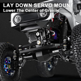 INJORA lay-down servo mount for easy installation and tidy wiring.