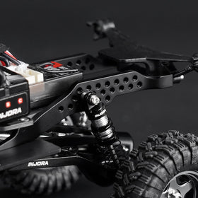 INJORA LCG aluminum chassis 12.5-degree clearance illustration