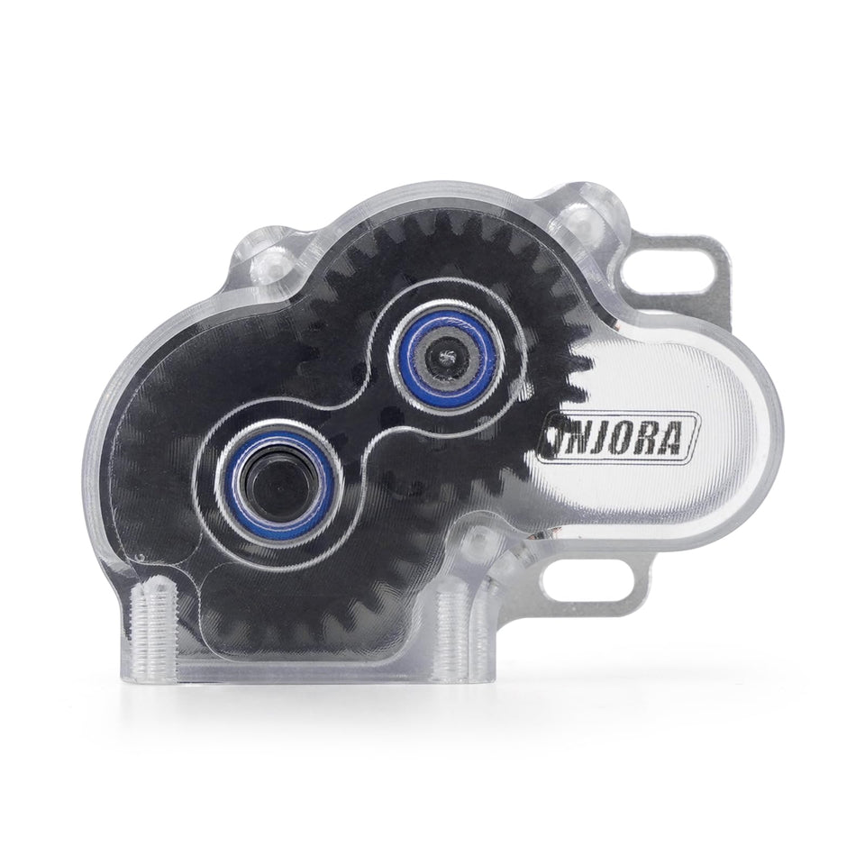 INJORA LCG transmission gearbox with clear cover for 1/10 RC crawler upgrades