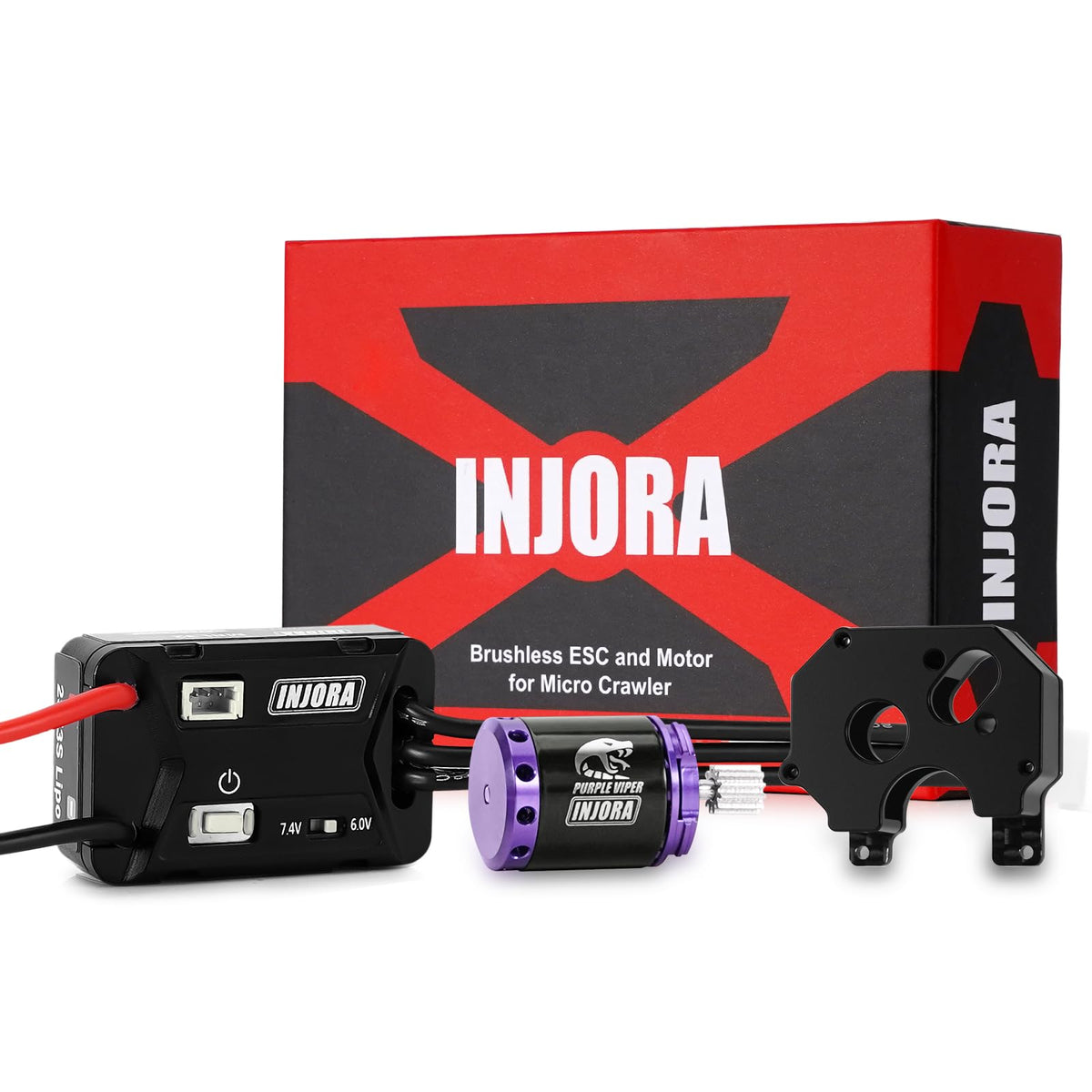 INJORA MBL32 G2 waterproof ESC for reliable all-weather micro crawlers.