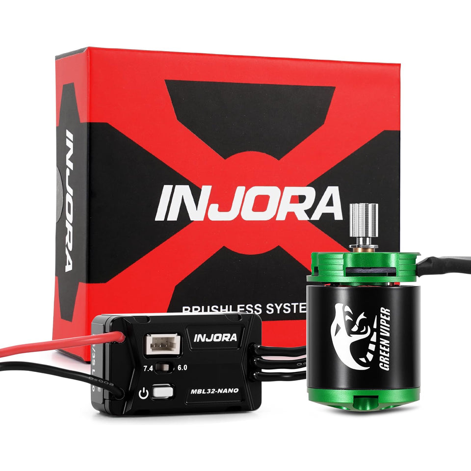INJORA MBL32-NANO ESC front view for compact 1/30 crawler.