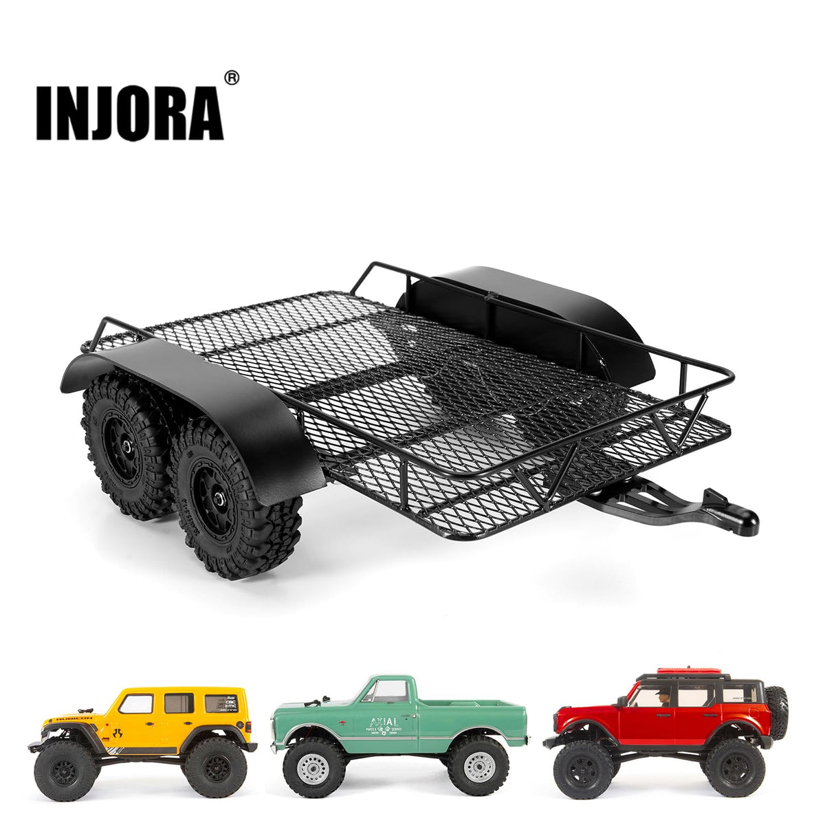 INJORA authentic 1.0 nylon mold wheels enhance realism on RC setups