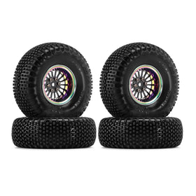 INJORA ModuWheel 18-Spoke rainbow beadlock wheels for stable RC crawls