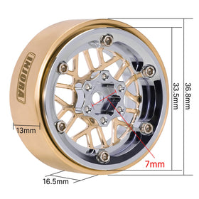 INJORA ModuWheel beadlock detail emphasizes secure wheel-to-tire engagement.