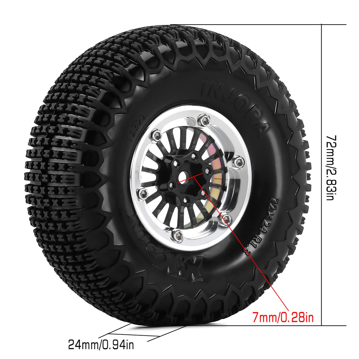 Replaceable carbon fiber parts on INJORA ModuWheel for customization