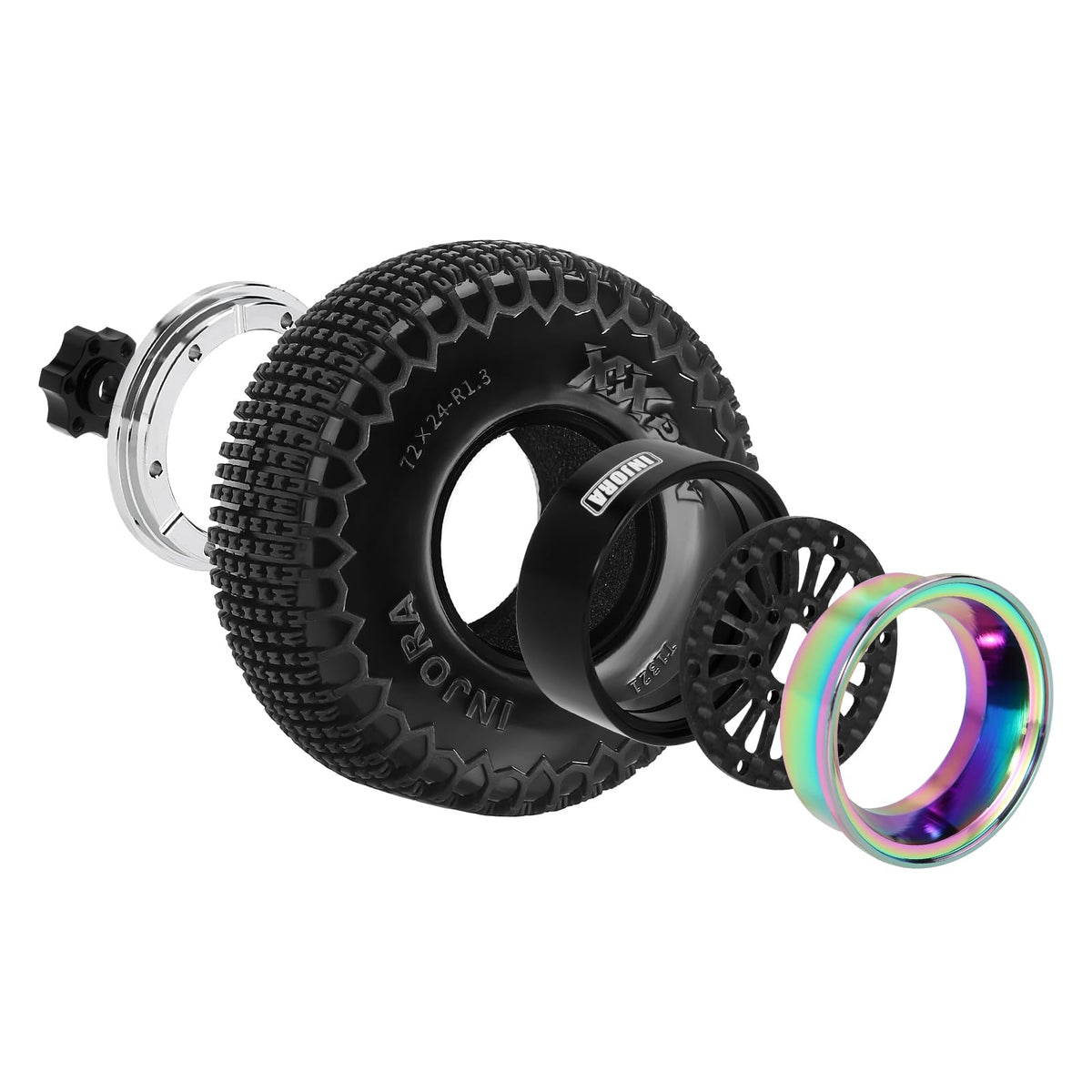 INJORA ModuWheel XHX pins enhance traction across surfaces