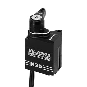 INJORA N30 Nano Servo case shows a sturdy aluminum housing for SCX30 upgrades.
