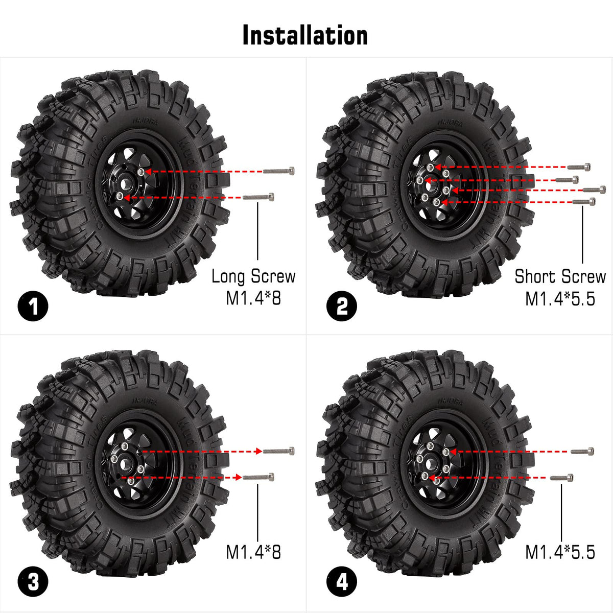 INJORA compatible with Axial SCX24 Gladiator, Deadbolt, Bronco, C10, JLU.