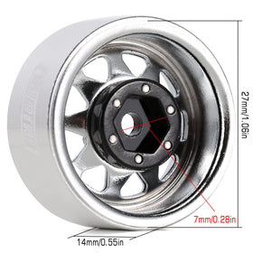INJORA negative offset -3.78mm improves stance and stability on rugged terrain.