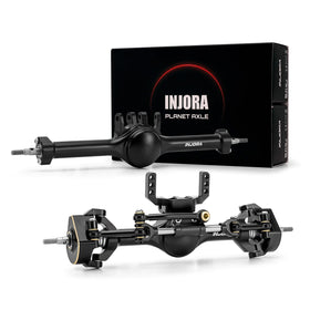 INJORA plus7mm planet front axle for improved stability and control on 1/18 scale crawlers