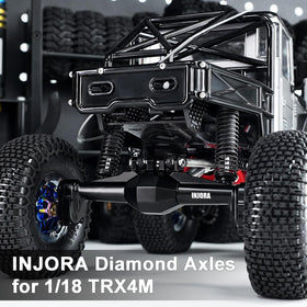 INJORA pre-assembled axles simplify installation and reduce assembly steps.