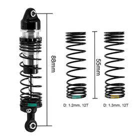 INJORA progressive springs deliver smooth small bumps with strong big-hit support.