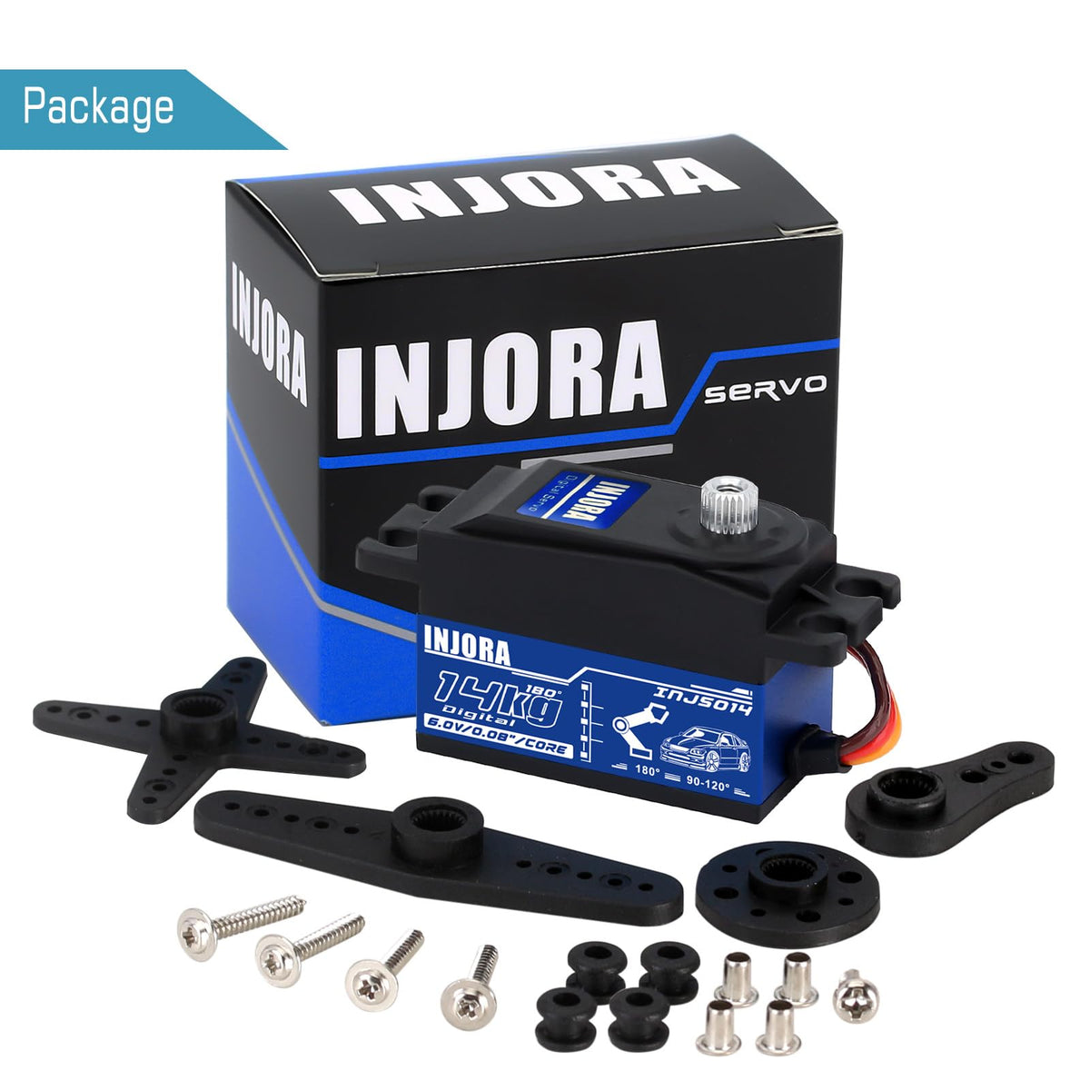 High torque at 4.8V and increased speed at 6.0V for responsive steering