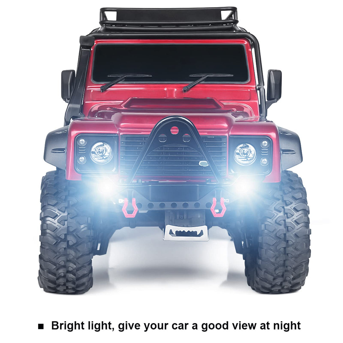 INJORA bumper with black finish for a clean, durable look on rugged trails