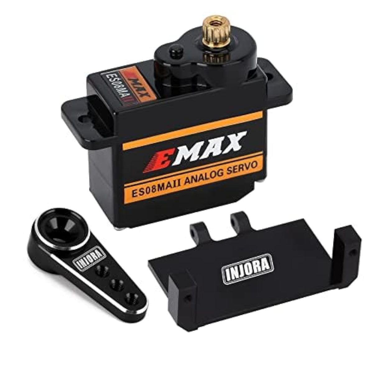 INJORA RC servo with steering mount bracket for precise model steering