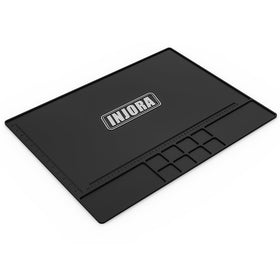 INJORA RC Silicone Pit Mat cleans easily with flat edges for a tidy workspace.