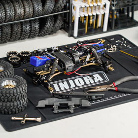 INJORA RC silicone pit mat easy cleanup with flat edges